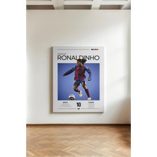 Kanvaspera Ronaldinho Poster - Kanvas Tablo - Brezilyalı Futbol Efsanesi Duvar Dekoru