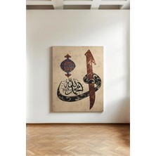 Kanvaspera Bir Elif, Bir Vav Ruhun Alfabesi - Kanvas Tablo - Manevi Dini Duvar Dekoru