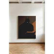 Kanvaspera Batman Kitap Okuyan Kahraman - Kanvas Tablo - Ofis, Çocuk Genç Odası, Motivasyon Duvar Dekoru
