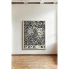 Kanvaspera Bauhaus 1923 Siyah Beyaz Leopar - Kanvas Tablo - Grafik Illüstrasyon, Salon ve Ofis, Duvar Dekoru
