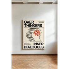 Kanvaspera Overthinkers - Kanvas Tablo - Tipografi, Ofis ve Çalışma Odası, Modern Duvar Dekoru