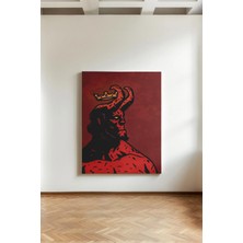 Kanvaspera Hellboy - Kanvas Tablo - Dark Horse Comics, Modern Illüstrasyon, Karakter, Dekoratif Duvar Tablosu
