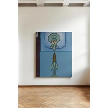 Kanvaspera Squidward Sabah Depresyonu - Kanvas Tablo - Ironi ve Güncel Ruh Hali Temalı Duvar Dekoru