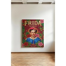 Kanvaspera Frida Kahlo Viva La Vida - Kanvas Tablo - Çiçekli Portre, Bohem Dekor, Renkli Duvar Sanatı