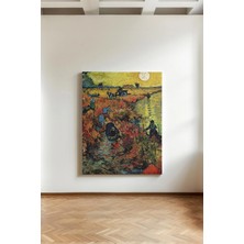 Kanvaspera Van Gogh Kırmızı Bağ Bozumu - Kanvas Tablo - Güneş Batımı Manzara ve Doğa Temalı Duvar Dekoru