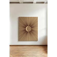 Kanvaspera Güneş ve Ay - Kanvas Tablo - Işıldayan Minimal, Mistik ve Modern Sanat Temalı Duvar Dekoru
