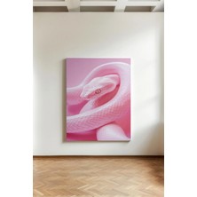 Kanvaspera Pembe Yılan Avangart Kanvas Tablo - Sıra Dışı Modern Dekor