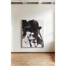 Kanvaspera Mustafa Kemal Atatürk Gülümseyen Portre - Kanvas Tablo - Tarihi, Liderlik ve Cumhuriyet Duvar Dekoru