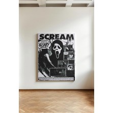 Kanvaspera Scream Çığlık Ghostface - Kanvas Tablo - Retro Korku Filmi Posteri Tasarımlı Duvar Dekoru