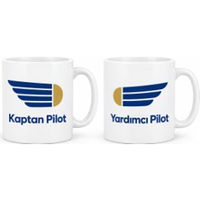 Bezos Kaptan Pilot ve Yardımcı Pilot 2'li Porselen Kupa Seti - Model 405