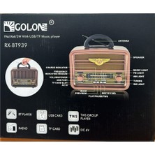 Golon RX-BT939 Bluetooth USB Nostaljik Şarjlı Radyo