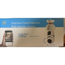 O-Kam 4046 Wıfı Ampül Kamera 2 Lens Mikrofon