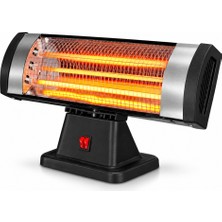 Sanal Ticaretiniz 1800 Watt - 3 Quartz Tüplü  Devrilme Emniyetli Elektrikli Isıtıcı