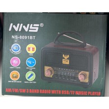 Nns NS-8091BT Bluetooth USB Nostaljik Şarjlı Radyo