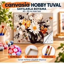 Canvasia Sayılarla Boyama Numaralı Tuval Seti Boya Fırça Dahil 40X50 cm Baharın Zerafeti