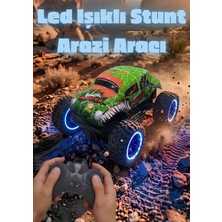 Boratila Toys 1:18 Ölçek Led Işıklı Şarjlı Off-Road 360 Derece Dönebilen Stunt Car Uzaktan Kumandalı Canavar Araba