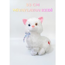 Boratila Toys 33 Cm Miyavlayan Peluş Oyuncak Kedi