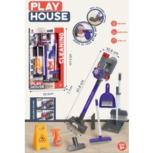 Boratila Toys 60Cm Uzunluğunda Pilli Sesli Simülasyon Toplu 4 Farklı Mod Çekim Gücü Olan Dikey Süpürge