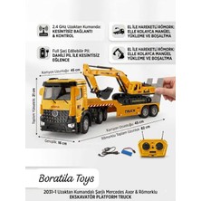 Boratila Toys 2.4 GHZ Uzaktan Kumandalı Şarjlı Römorklu Kepçe Taşıyıcı TIR