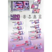Boratila Toys Pilli Sesli Simülasyon Toplu 4 Farklı Mod Çekim Gücü Olan Dikey Süpürge Pembe