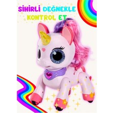 Boratila Toys Şarjlı Akıllı Unicorn: Sihirli Değnek Kumandalı, Müzikli, Sensörlü Interaktif Eğitici Oyuncak