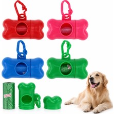Taşınabilir Kancalı Kedi Köpek Kaka Poşeti ve Taşıma Çantası Kemik Şekilli Dışkı Çantası
