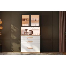 Orchide Çekmeceli Mdf Kahve Köşesi