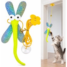 Kelebek Model Elastik Kendinden Yapışkanlı Kedi Oyun Oltası