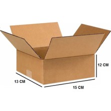 Tek Oluklu Koli, Küçük Ürün Kutusu 15X13X12 cm Esmer C Dalga 50 Adet