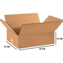 Tek Oluklu Paketleme Kolisi 20X10X10 cm Esmer C Dalga 10 Adet