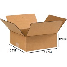 Tek Oluklu Genel Amaçlı Koli 32X15X12 cm Esmer C Dalga 100 Adet
