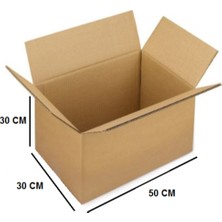 Çift Oluklu Taşıma Kolisi 50X30X30 cm Esmer Bc Dalga 10 Adet