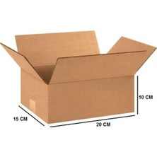Tek Oluklu Kargo Kolisi 20X15X10 cm Esmer C Dalga 10 Adet