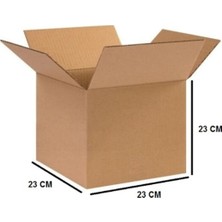 Tek Oluklu Koli 23X23X23 cm Esmer C Dalga 50 Adet
