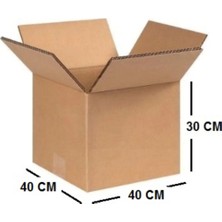 Çift Oluklu Paketleme Kolisi 40X40X30 cm Esmer Bc Dalga 20 Adet