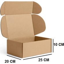 E-Ticaret Taşıma Paketleme Kargo Kutusu 25X20X10 cm Esmer 100 Adet