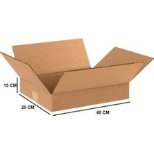 Tek Oluklu Koli 40X20X15 cm Esmer C Dalga 50 Adet