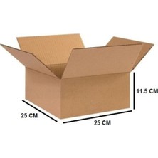 Tek Oluklu Koli, Ürün Kolisi, Kitap Kolisi 25X25X11,5 cm Esmer C Dalga 100 Adet