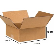 Tek Oluklu Koli, Küçük Ürün Kutusu 15X13X12 cm Esmer C Dalga 10 Adet