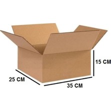 Tek Oluklu Koli 35X25X15 cm Esmer C Dalga 100 Adet