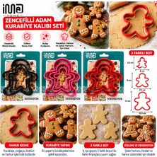 sbodurhome 3 Boy Metal Silikon Kenar Kılıflı Kurabiye Kalıp Seti 8 x 5.5cm - 9.5 x 8cm - 13.5 x 11CM - Herh