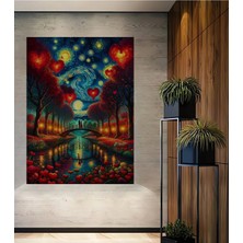 Alpkan Aşk Görünümlü Yağlı Boya Sanat Ahşap Dekoratif Ev,antre,salon,ofis,mutfak Tablo