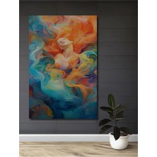 Alpkan Rüya Gibi Kadın Portresi Yağlı Boya Görünümlü Modern Sanat Dekoratif Ahşap Ev,antre,salon Tablo