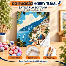 Canvasia Sayılarla Boyama Numaralı Tuval Seti Boya Fırça Dahil 40X50 cm Italyan Yazı