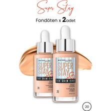 Maybelline New York Maybelline Super Stay 24H Skin Tint Fondöten 20 30 ml  x 2 Adet