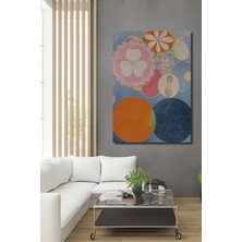 Alpkan Renkli Çemberler Soyut Sanat Dekoratif Ahşap Mdf Tablo Dikdörtgen Tablo