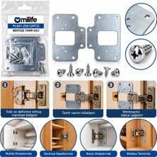HemenGo 2pcs Menteşe Tamir Sacı (4887) Goıtlthmngoxx