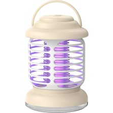 Bemy Ticaret Taşınabilir LED Lamba ve Sivrisinek Kovucu, YH10 Uv Sinek Kovucu, Gece Işığı, 1200MAH, Sivrisinek Kovucu, 400 Lümen, 10000K Renk Sıcaklığı, 3 Işık Modu, Typce-C, 160 x 105 x 105 Mm, Bej