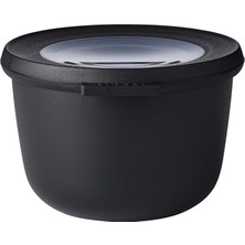 Bemy Ticaret - Multi Bowl Cirqula Round - Kapaklı Saklama Kabı - Buzdolabı Için Hava Geçirmez Saklama Kutusu Olarak Uygundur, Mikrodalga Fırın ve Saklama Kabı Olarak - 500 ml - Nordic Black