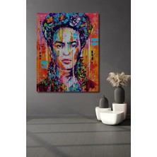 Alpkan Frida Kahlo Renk Cümbüşü Sulu Boya Görünümlü Modern Sanat Ahşap Dekoratif Ev,antre,salon Tablo